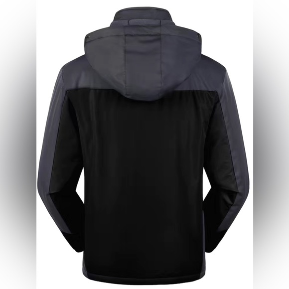 ❌SOLD❌Men's Casual Color Block Thick Hooded Jacket - Picture 3 of 4